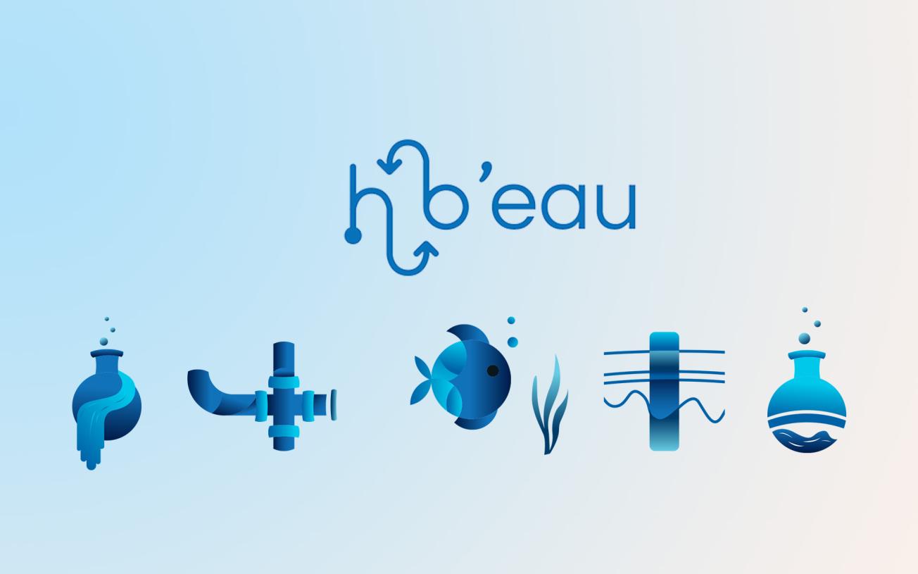 Hub’Eau logo and API pictograms 