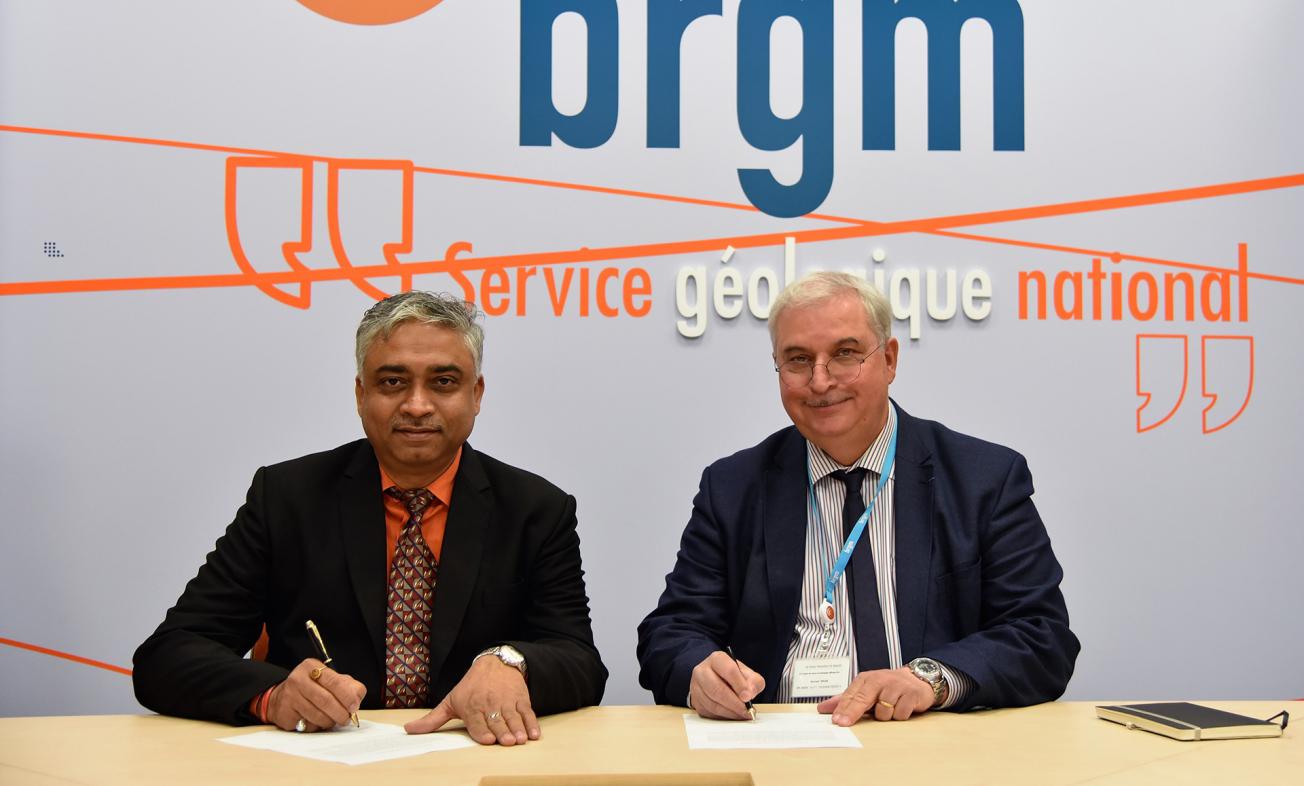 Signature de l’accord de coopération entre le BRGM et l’Inde 