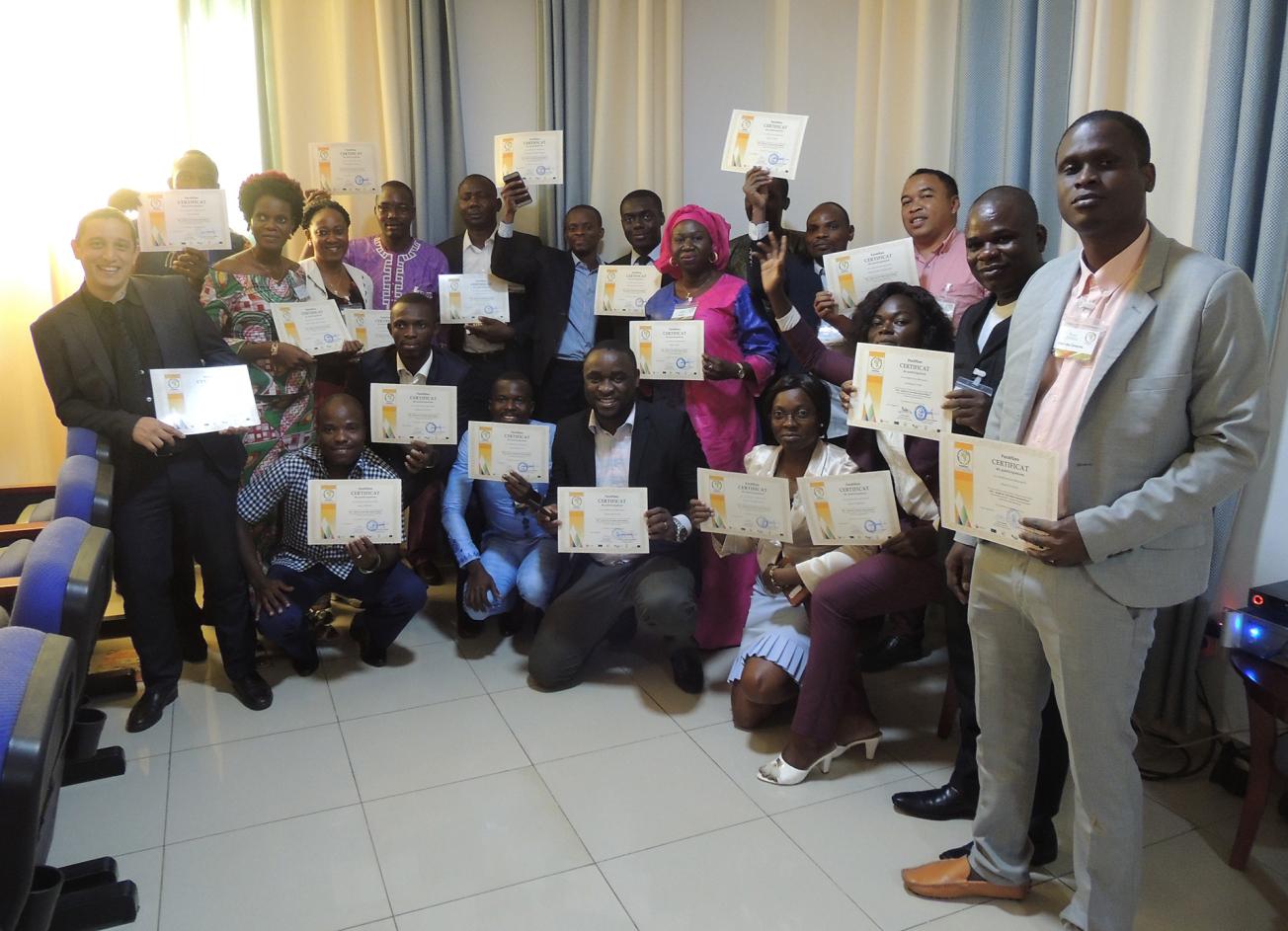 Training course on "Database management, processing georeferenced data and Geographical Information System interfaces" in Lomé, Togo. 