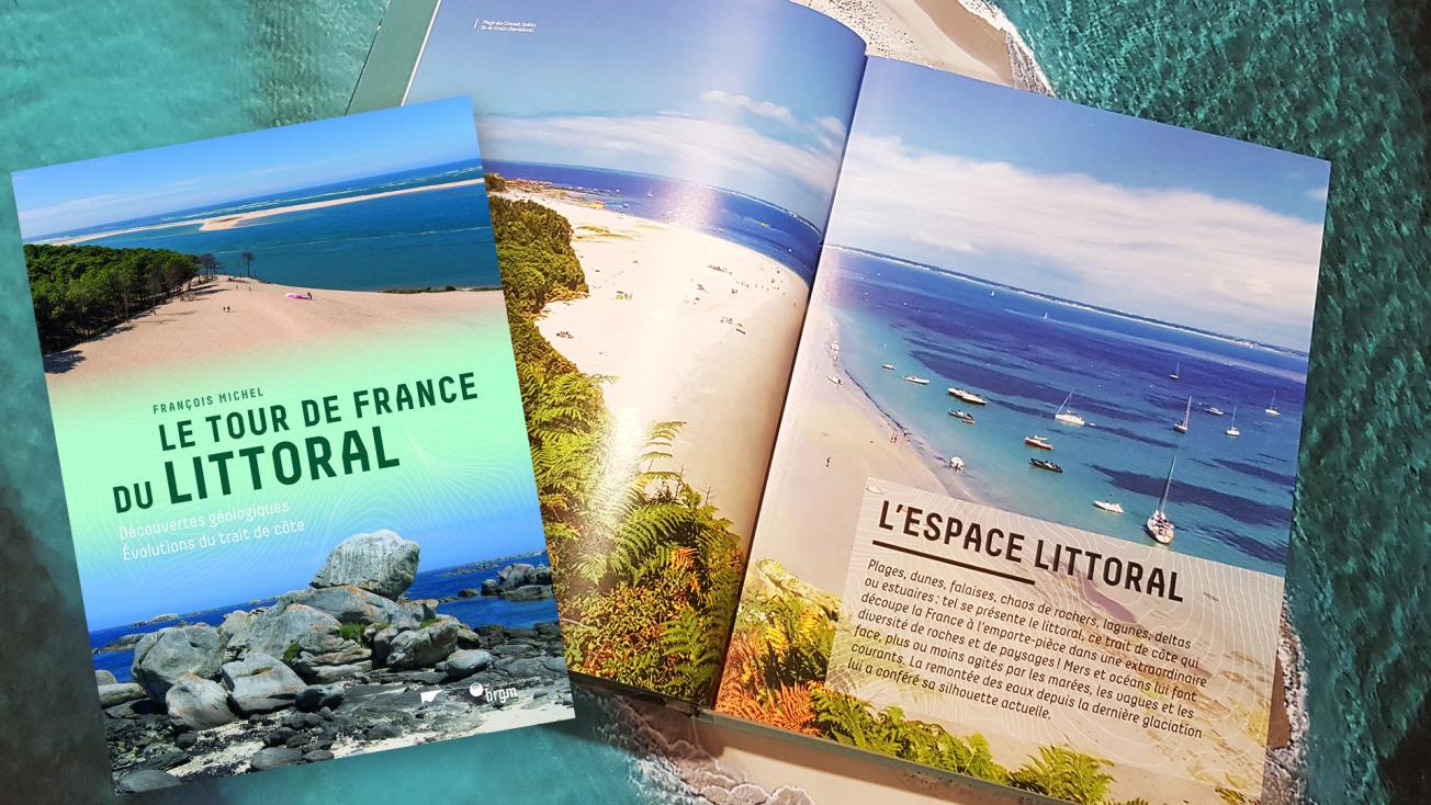 Cover and excerpt from the book Le Tour de France du littoral 