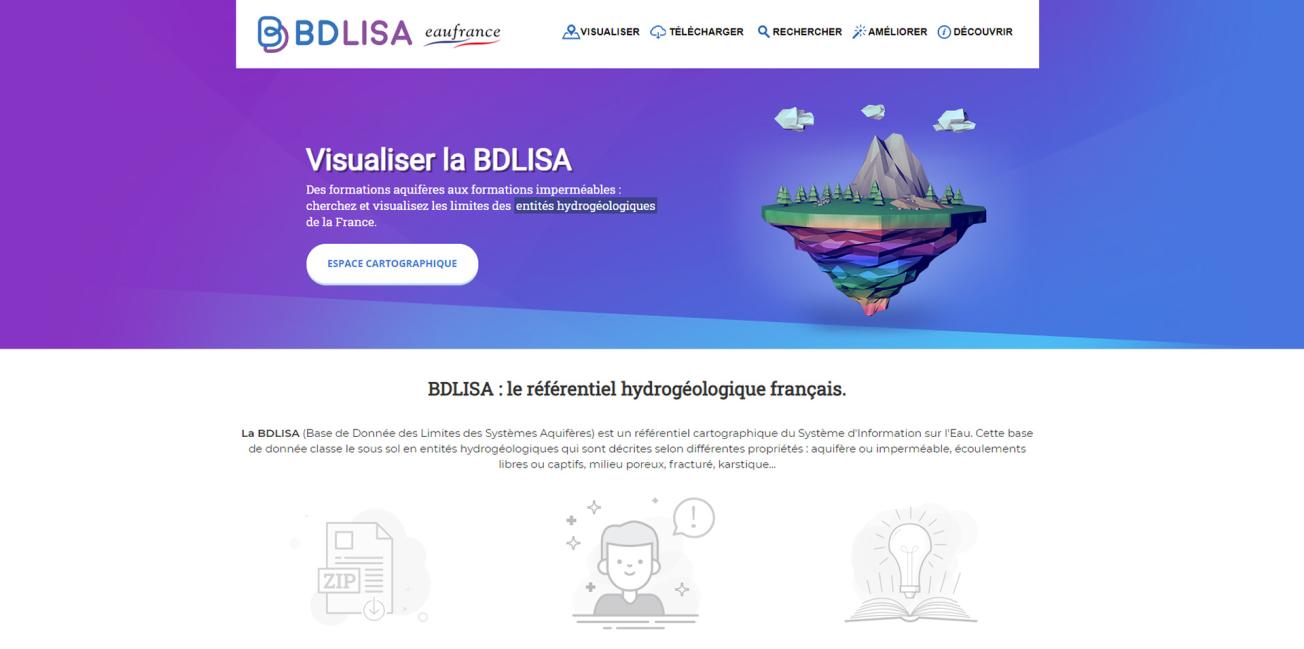 Page d’accueil du site BDLISA 