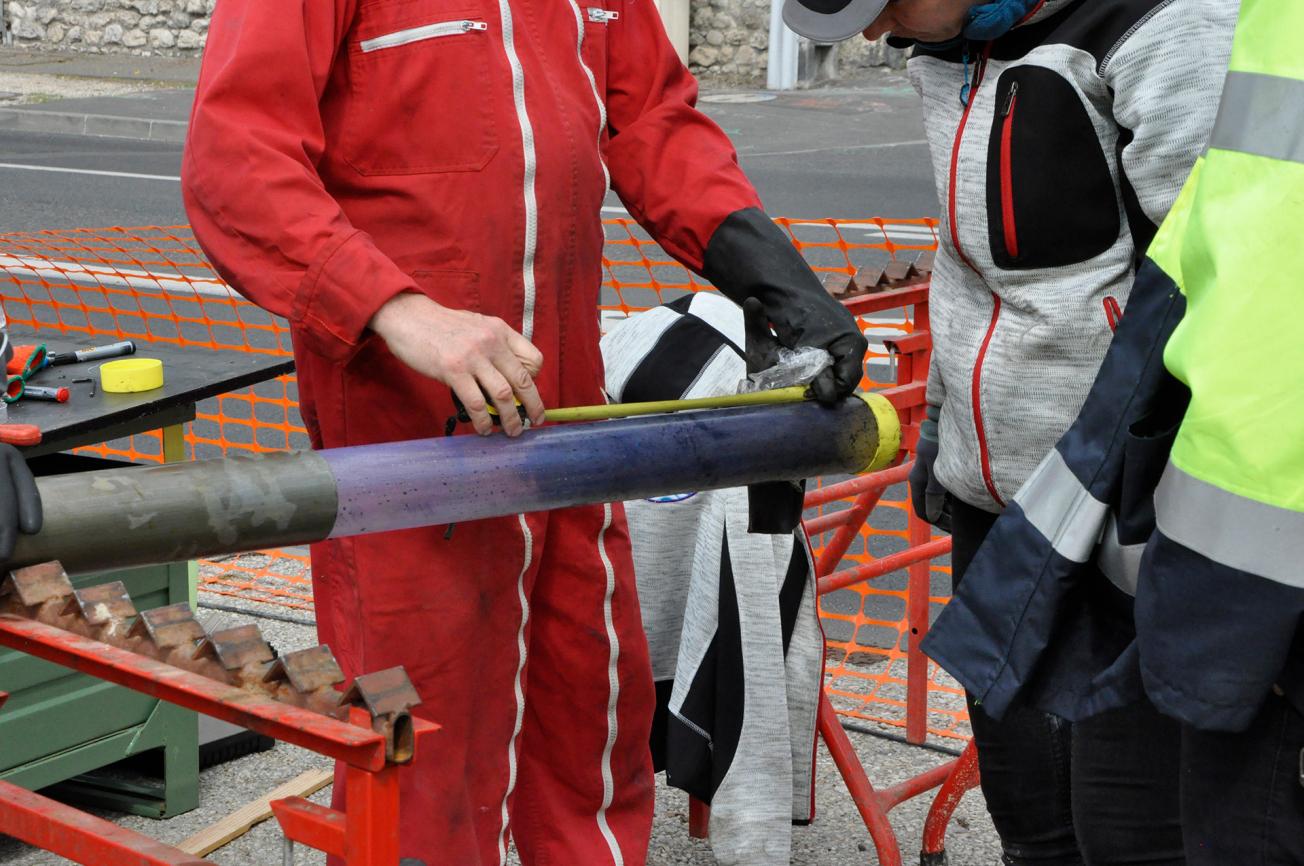 Core sampling operation in Orléans 
