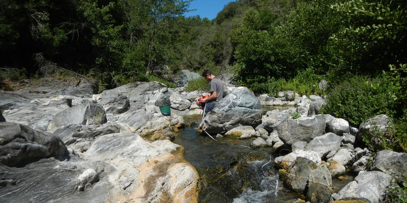 Measuring discharge rate by means of a saline tracer in the Tagnone valley in Corsica