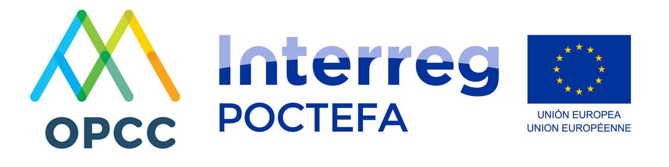 Logo Observatoire Pyrénéen du Changement Climatique - programme Interreg POCTEFA 