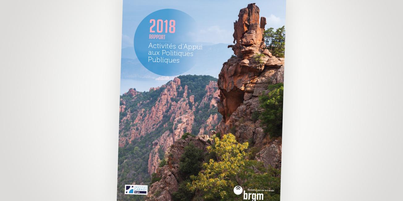 Couverture du rapport Appui aux politiques publiques 2018 du BRGM 