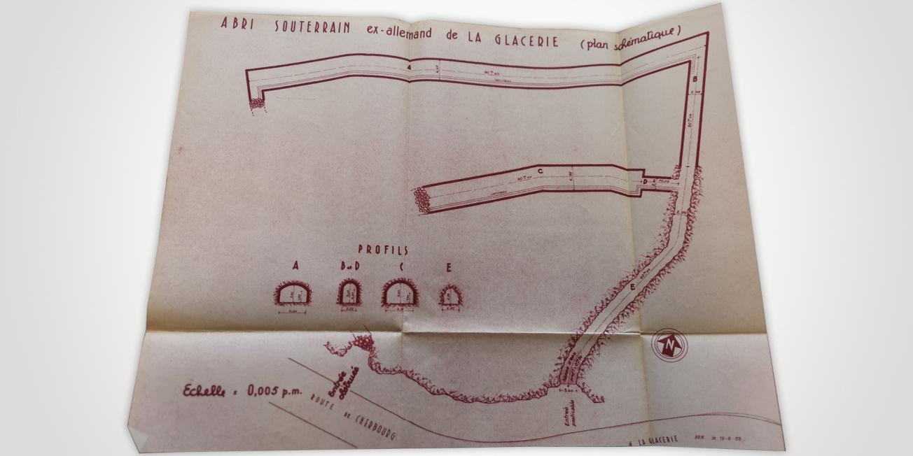  Plan of an underground WW2 bunker at Cherbourg-en-Cotentin 