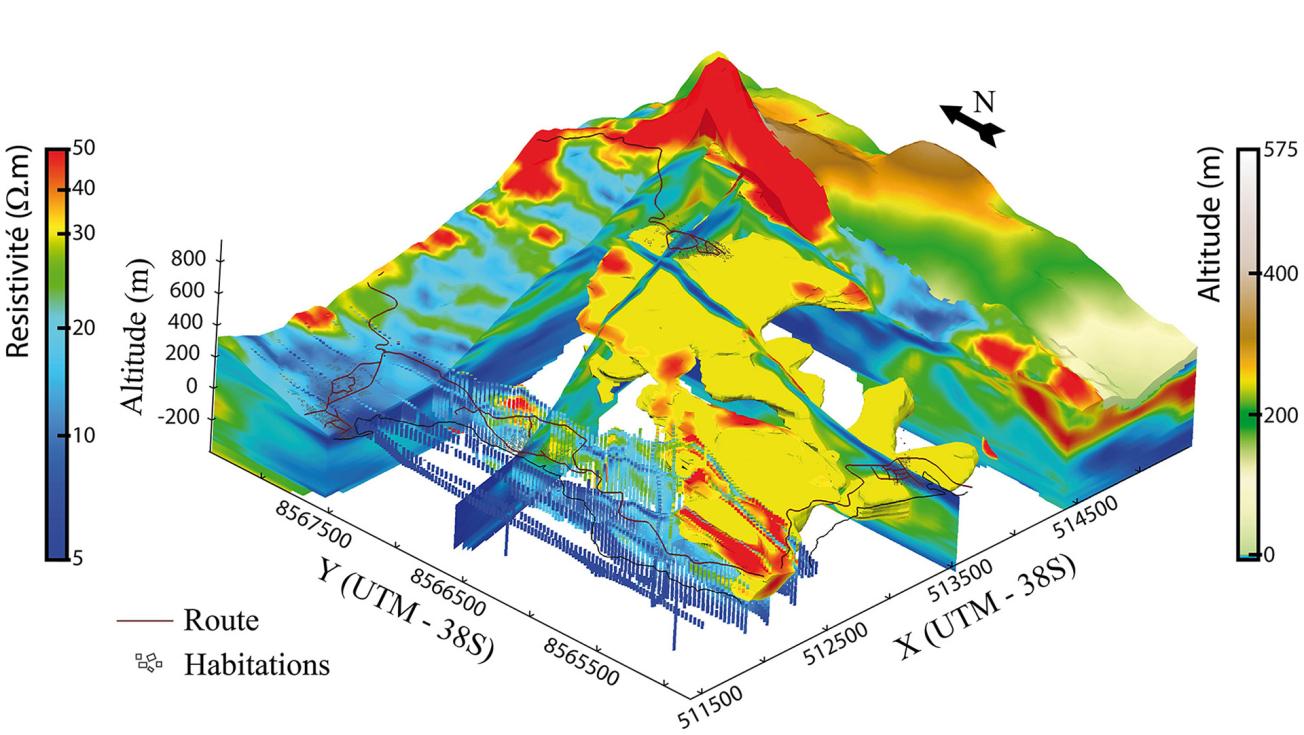 Modèle de résistivité de l’île de Mayotte et caractérisation 3D d’une alternance de coulées 