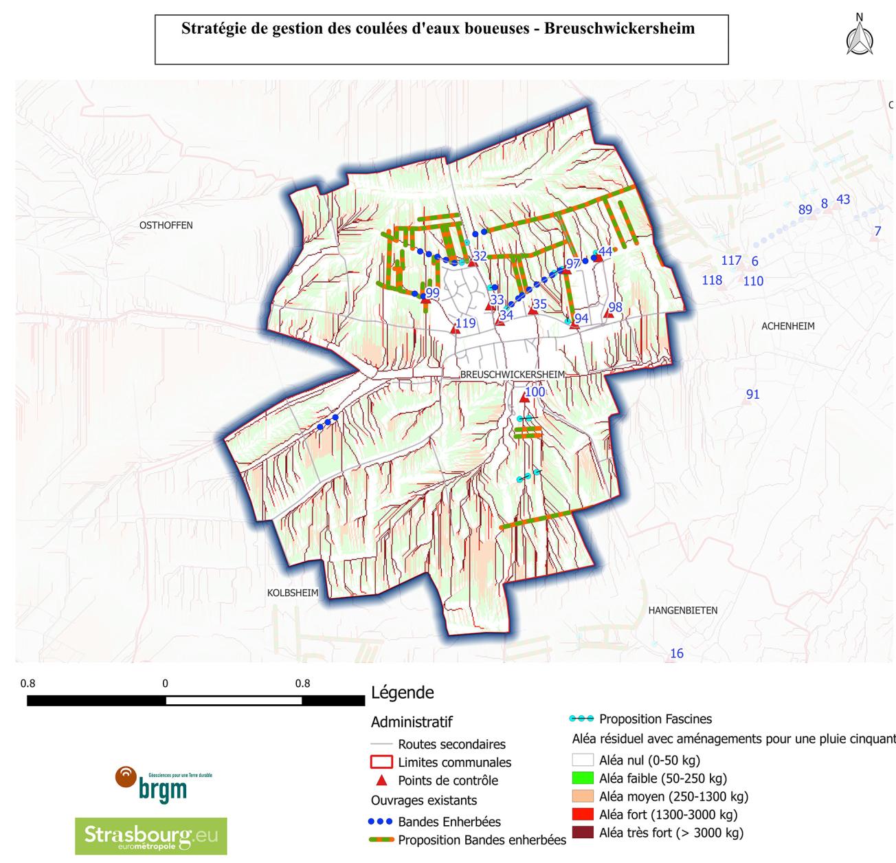 Cartographie de l’aléa et des aménagements modélisés à l’échelle d’une commune de l’Eurométropole de Strasbourg 
