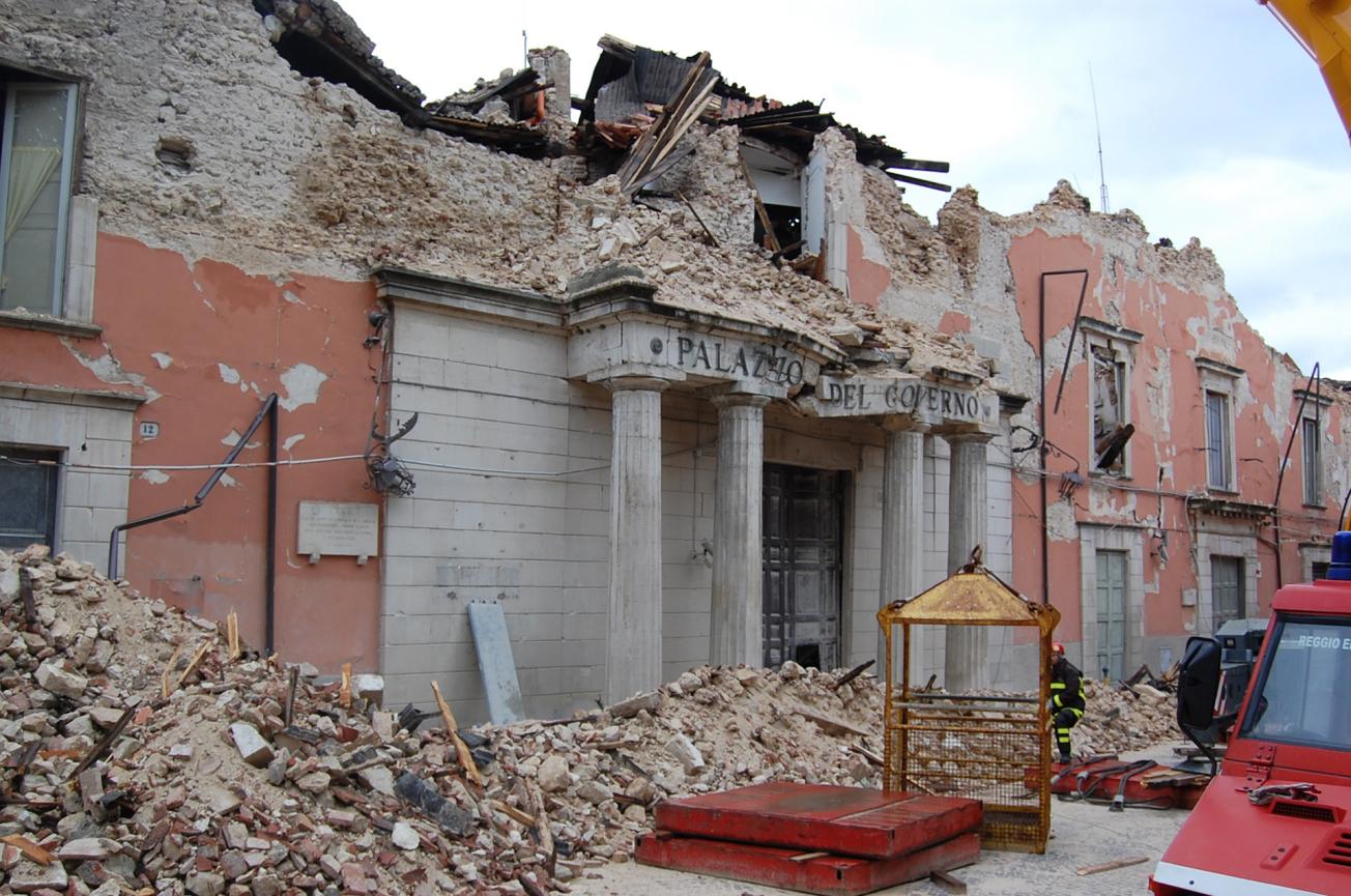 Aquila earthquake in Italy 