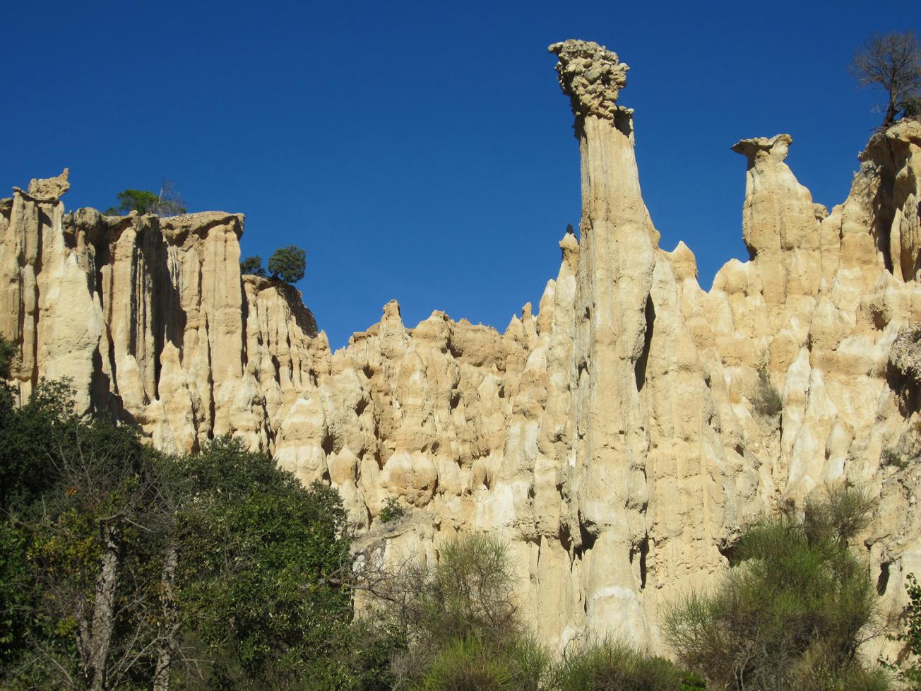 Organ-pipe rock formations at Ille-sur-Têt 