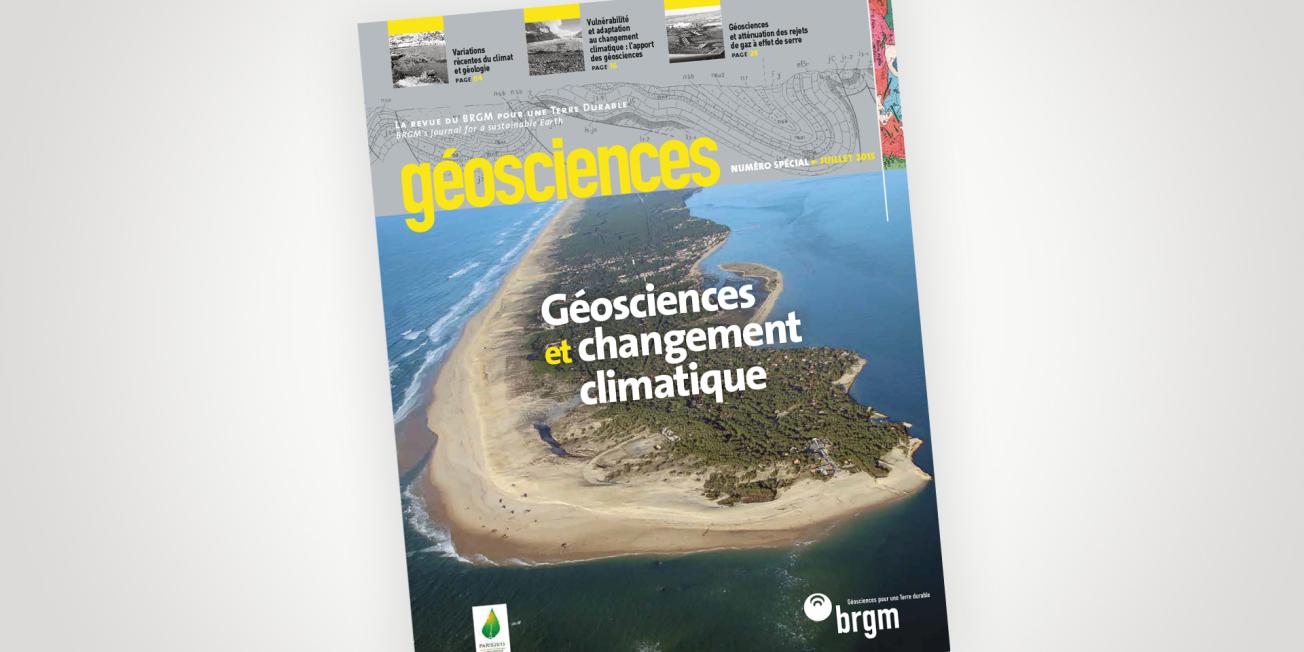 Couverture du numéro spécial de la revue Géosciences consacré au changement climatique 