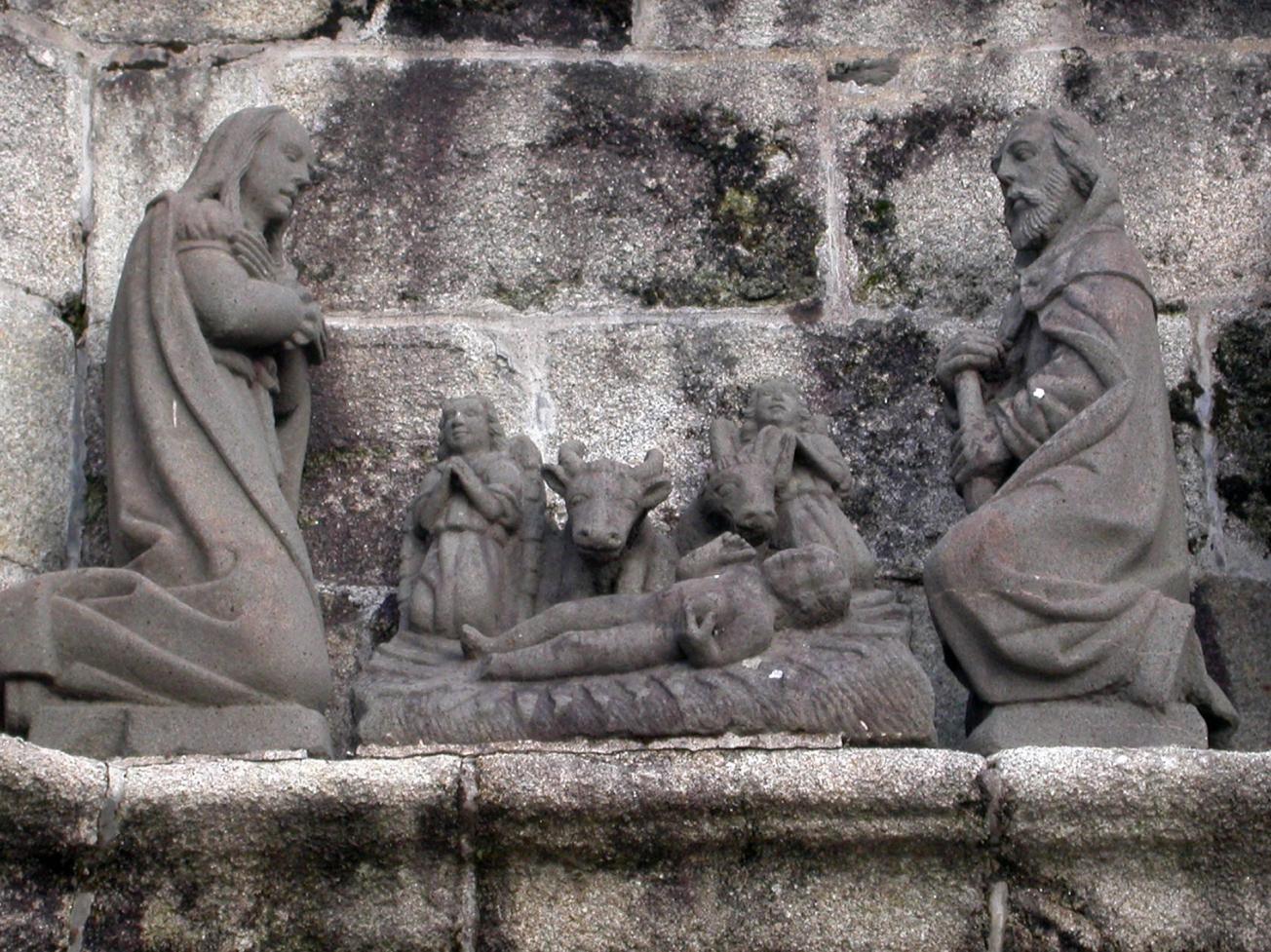 Une scène du calvaire de Pleyben réalisée en kersantite