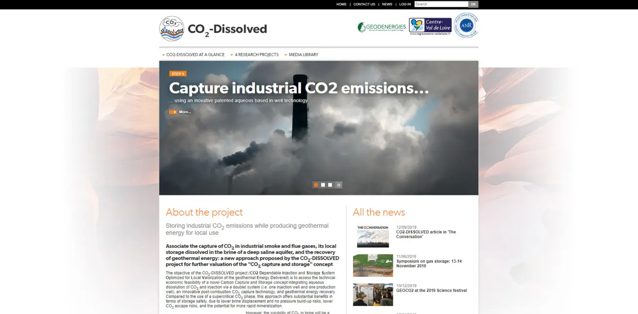 Page d’accueil CO2-DISSOLVED