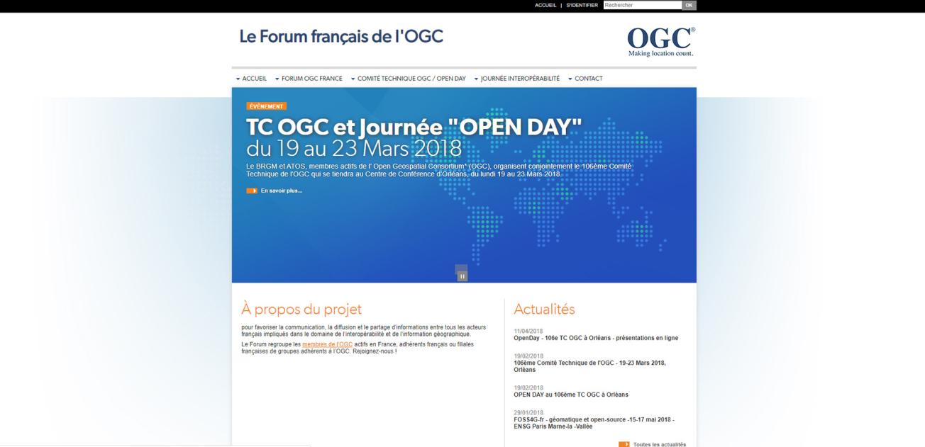 Page d’accueil OGC