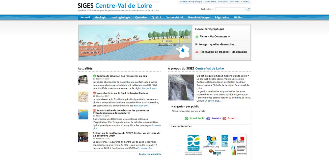 SIGES Centre-Val-de-Loire home page