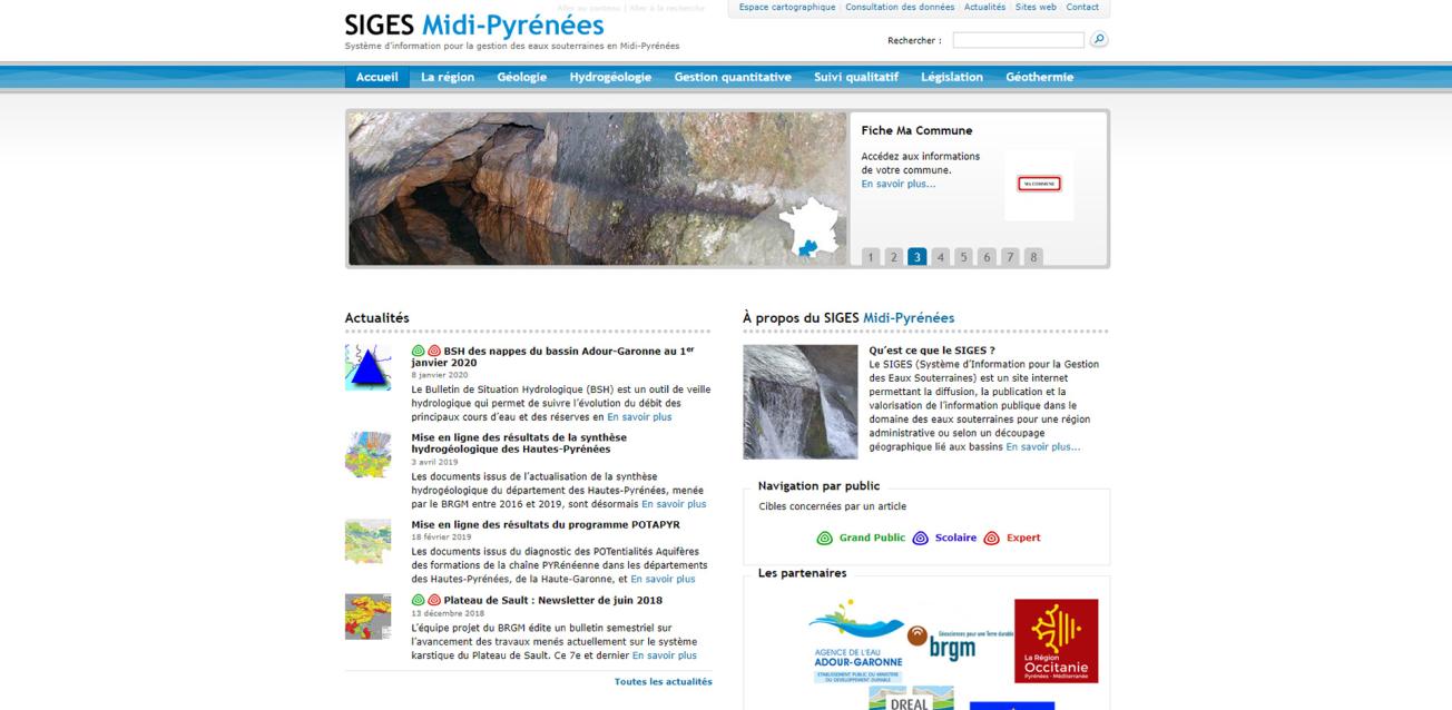SIGES Midi-Pyrénées home page