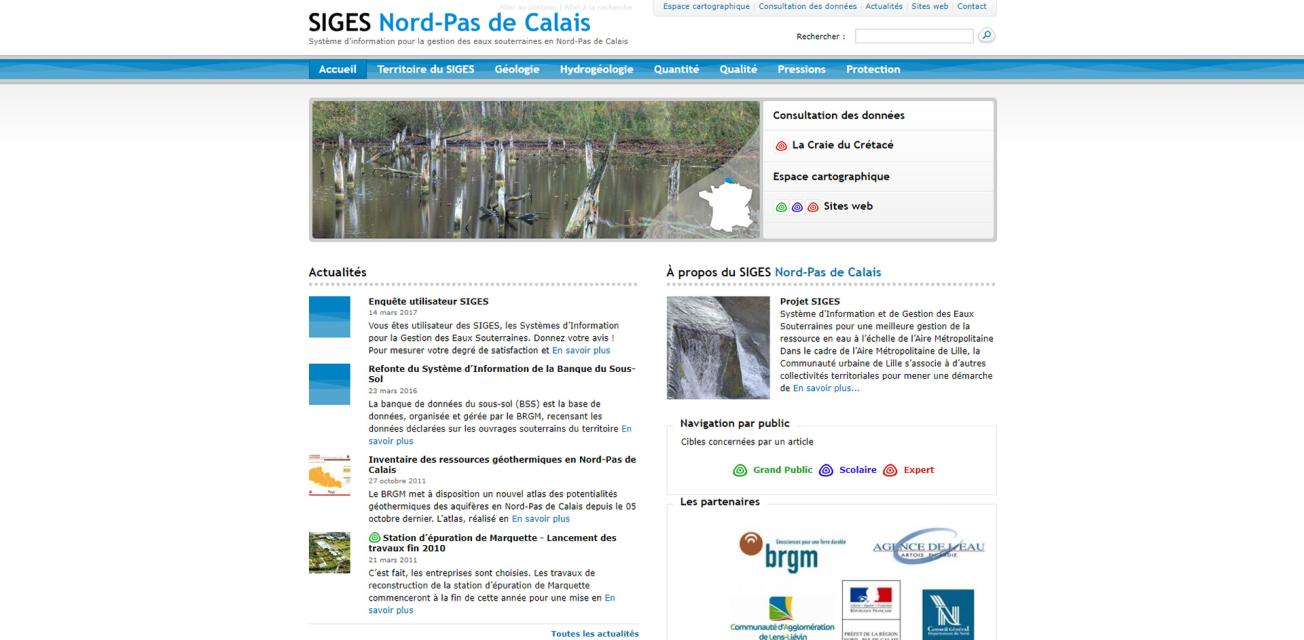 SIGES Nord-Pas de Calais home page