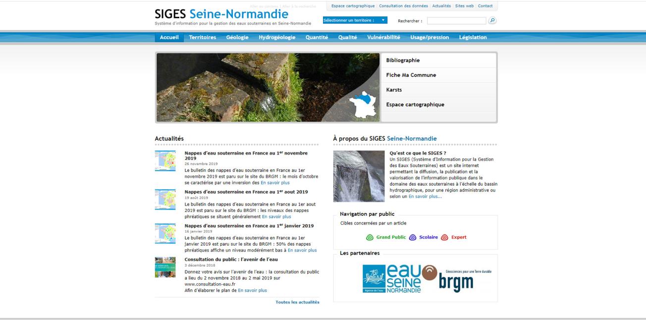 SIGES Seine-Normandie home page