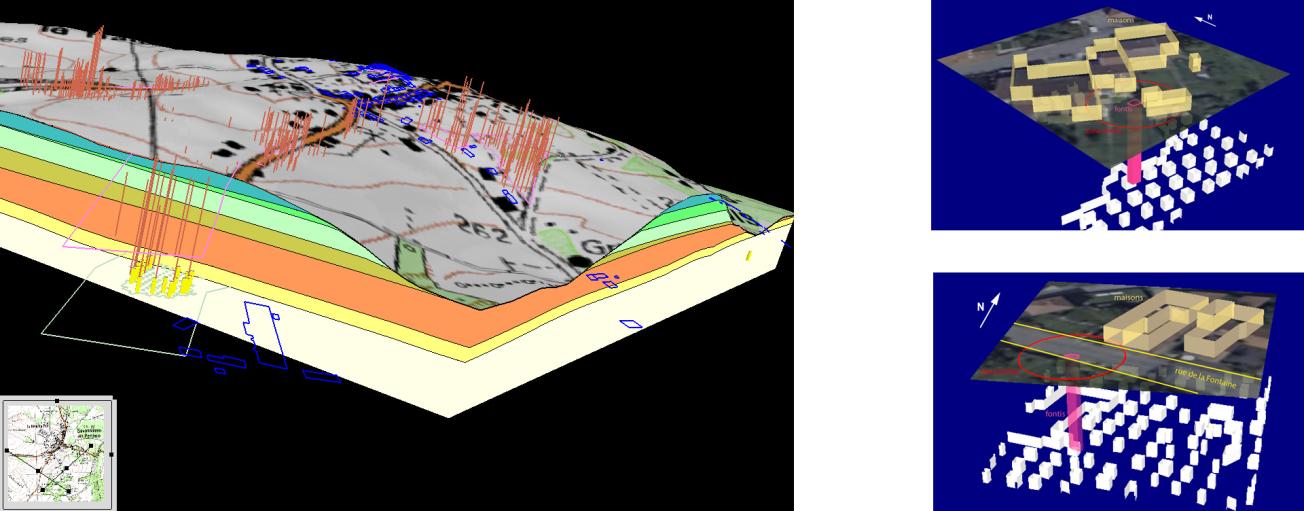 Model and display of potential sinkhole formation in the abandoned mine workings of Savonnières en Perthois