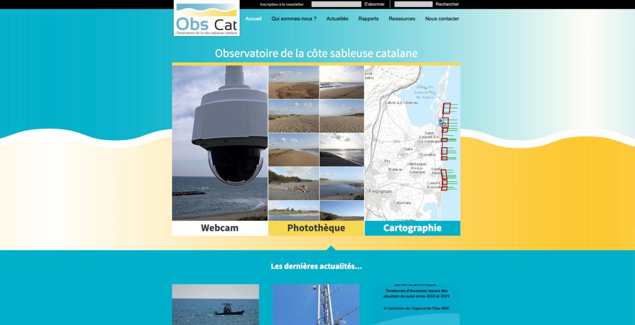 Page d’accueil Observatoire de la côte sableuse catalane