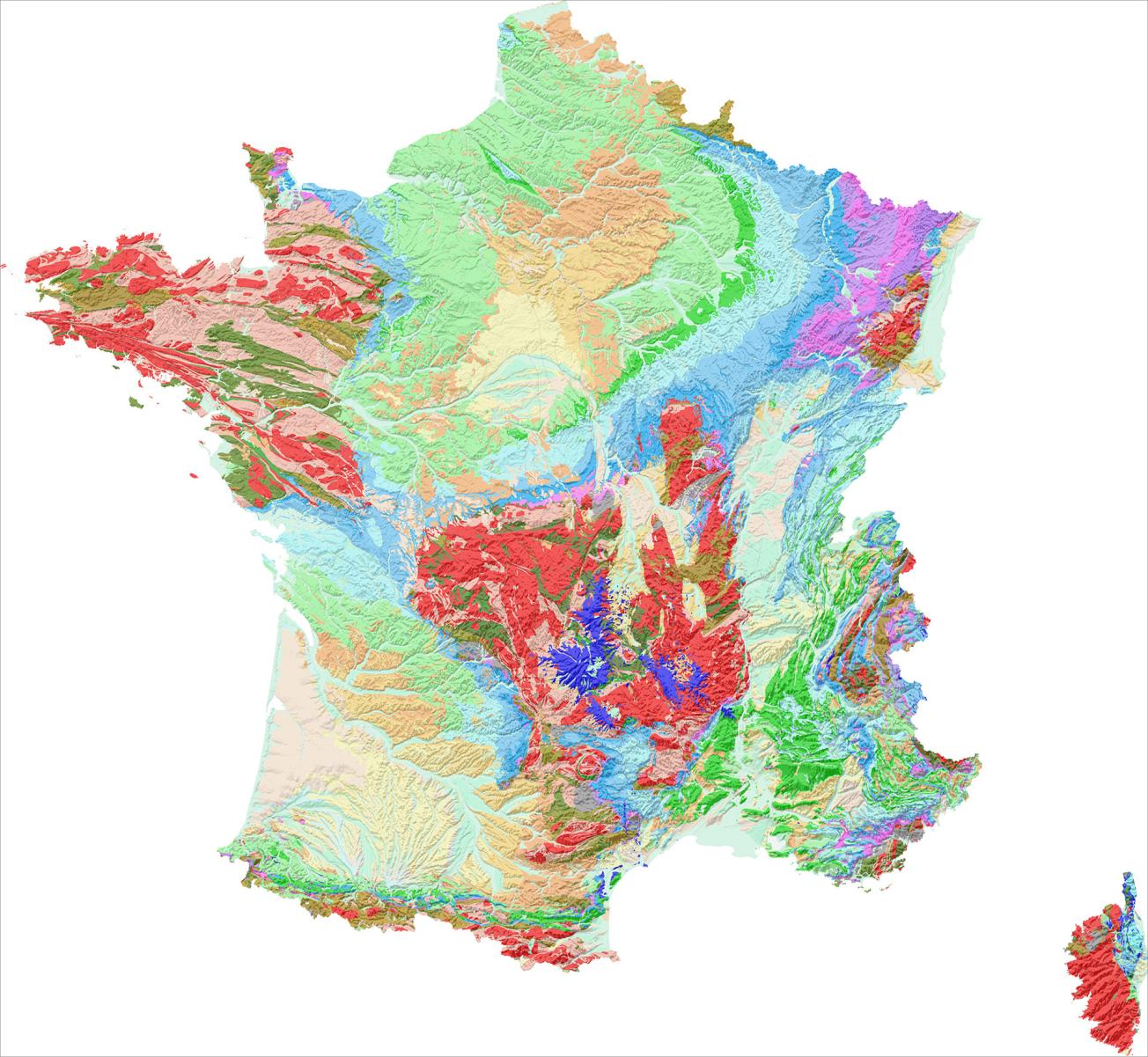 Carte géologique de la France au 1/1000 000