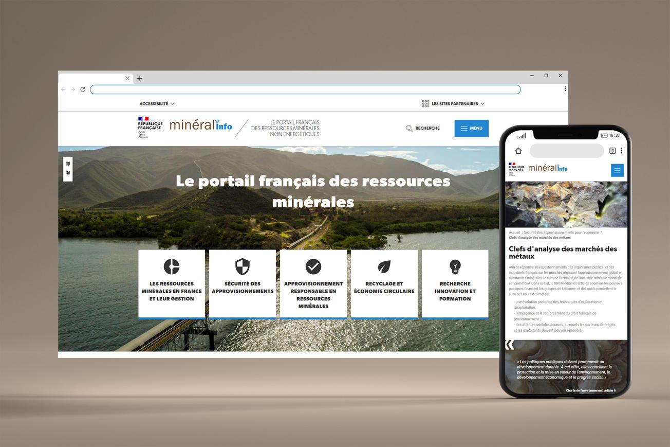 Mineralinfo, the dissemination portal of the French Mineral Raw Materials Network.