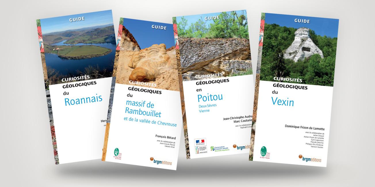 Couvertures des 4 nouveaux guides publiés par les Éditions du BRGM en 2022.