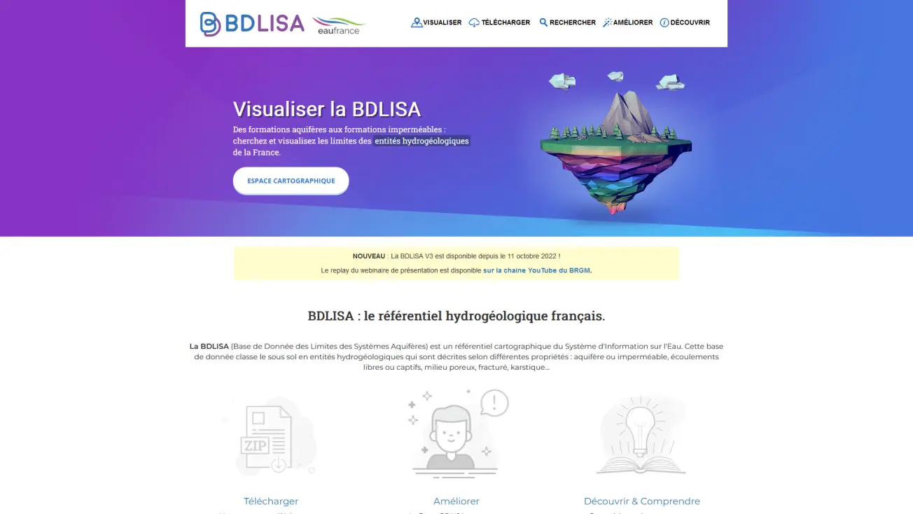  Page d’accueil du site BDLISA 