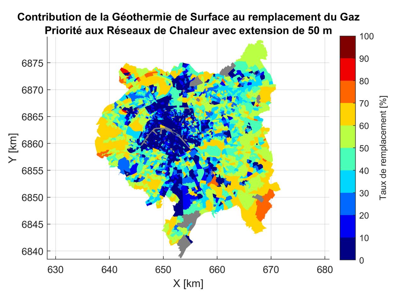 Contribution de la géothermie de surface en remplacement du gaz.