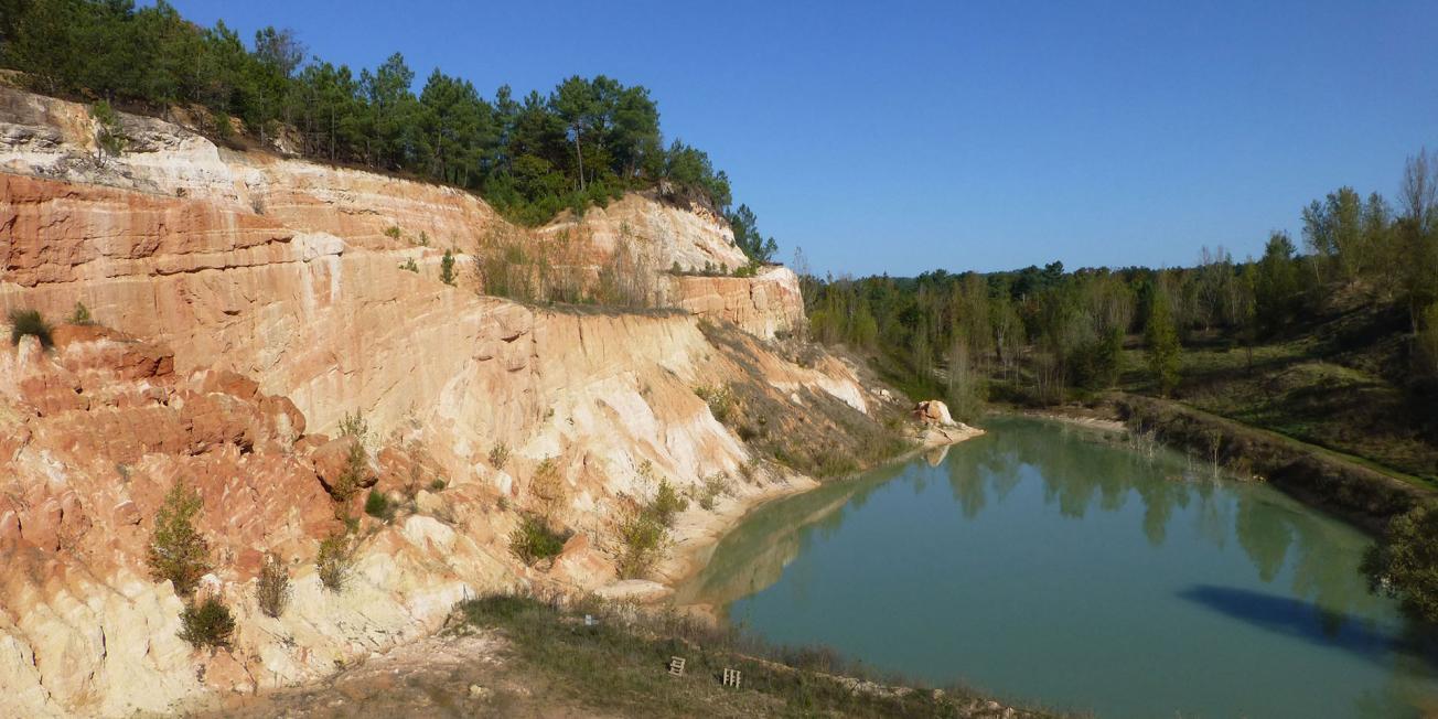 Kaolin quarry in Fumel (France).