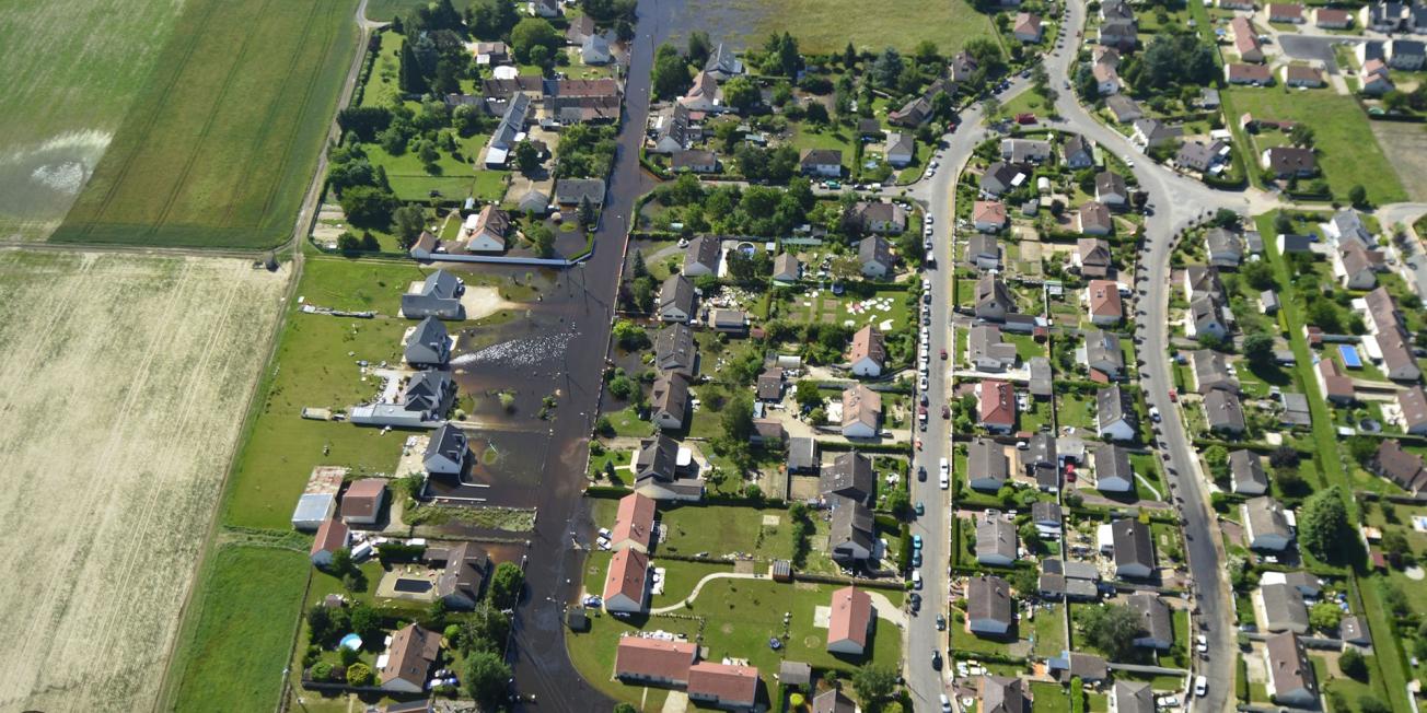 Inondation de Gidy par la Retrève (9 Juin 2016).