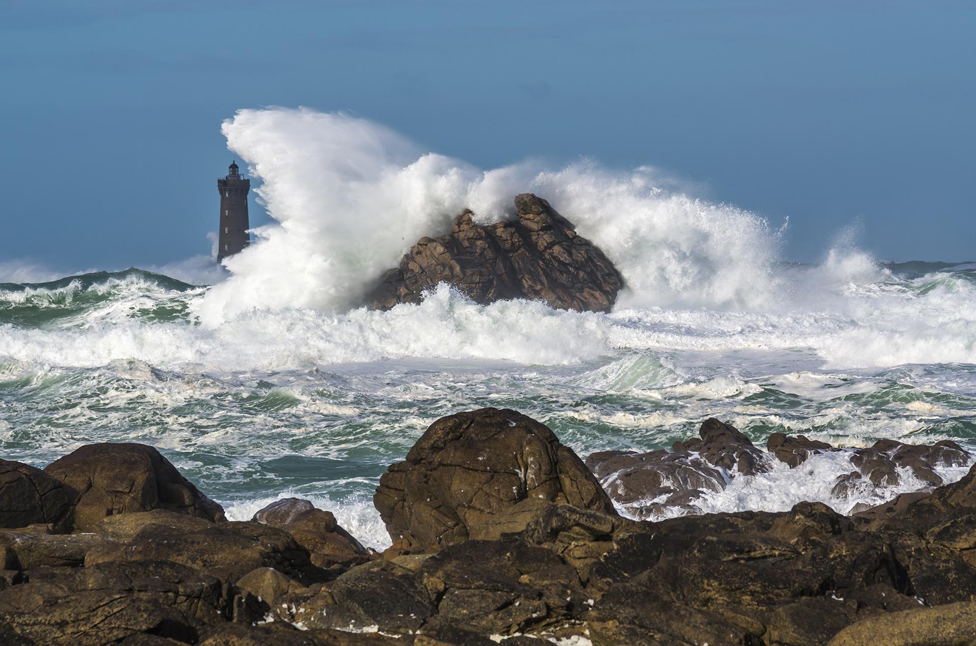 Tempête en mer d'Iroise, Bretagne