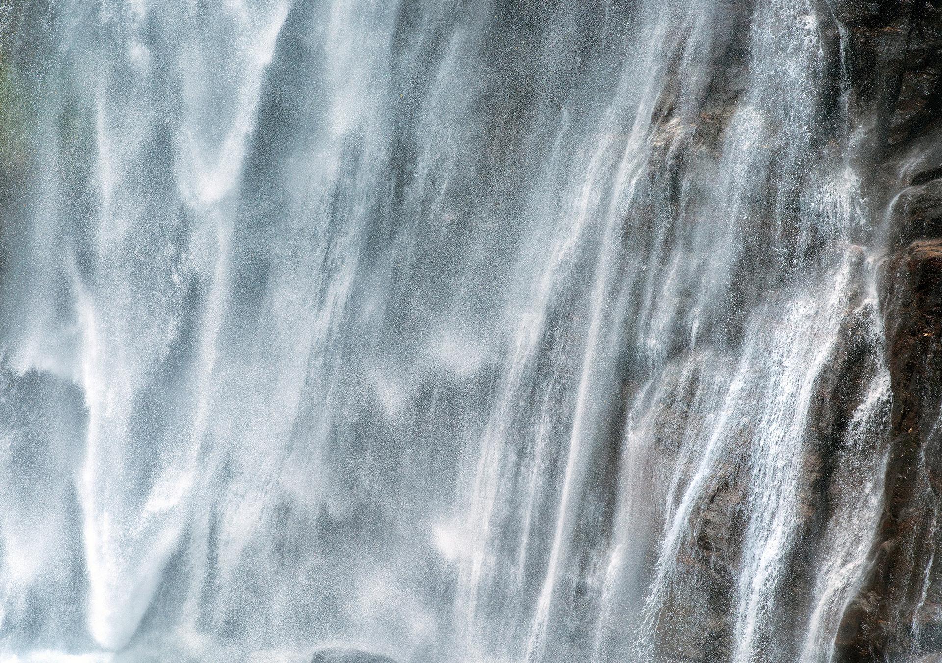 Close-up view of a waterfall, Italy