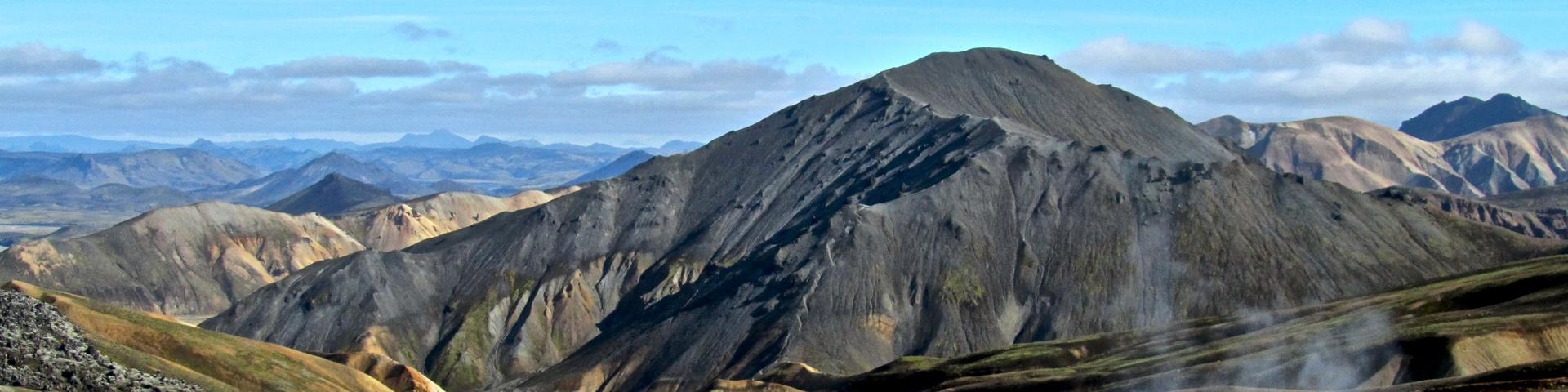 Massif rhyolitique et sources chaudes de Landmannalaugar, Islande