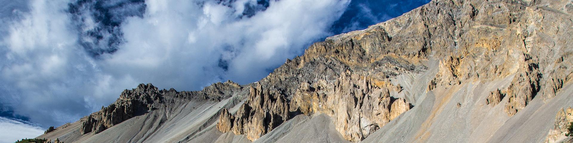 Differential erosion of the limestone rocks, Haute-Alpes
