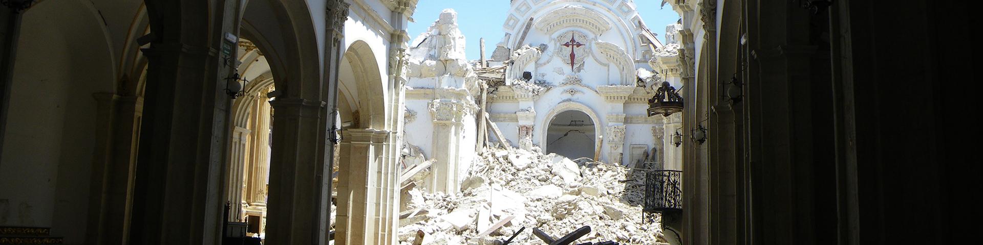 Damage in the wake of the Lorca earthquake, Spain