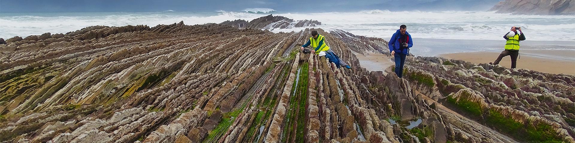 BRGM agents are studying the Flyschs of Zumaia, Spanish Basque region