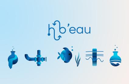 Logo Hub’Eau et pictogrammes des API 