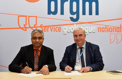 Signing of the cooperation agreement between BRGM and India 