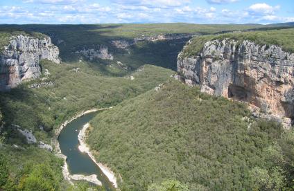 The Ardèche Gorges between Vallon-Pont-D'arc and Pont-Saint-Esprit