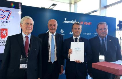 Remise du rapport "Territoires Océan" à l'occasion du G7 à Biarritz 