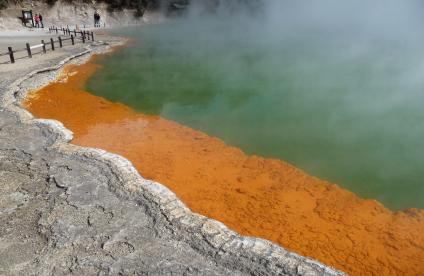 Source géothermale, région de Taupo, Nouvelle-Zélande 