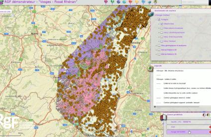 Extract from the tutorials of the Vosges-Rhine Graben demonstrator of the French Geological Reference Platform 