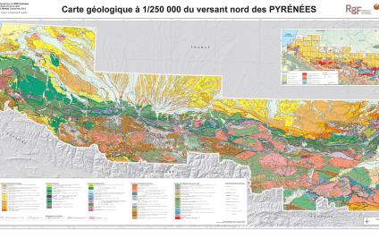 Geological map of the French Pyrenees
