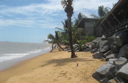 Coastal erosion in French Guiana 