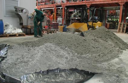 Preparation of 5 tonnes of mining waste from the copper industry