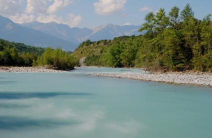 The Durance river, Hautes-Alpes