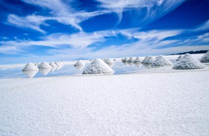 The Uyuni salt flat, Bolivia