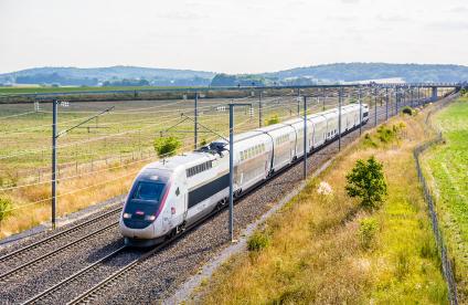 Un TGV Duplex de la SNCF circulant sur la LGV Est