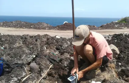 Mesures de teneurs métallique par FluoX sur un site de stockage de sargasse (Terre de bas, Guadeloupe, 2019).